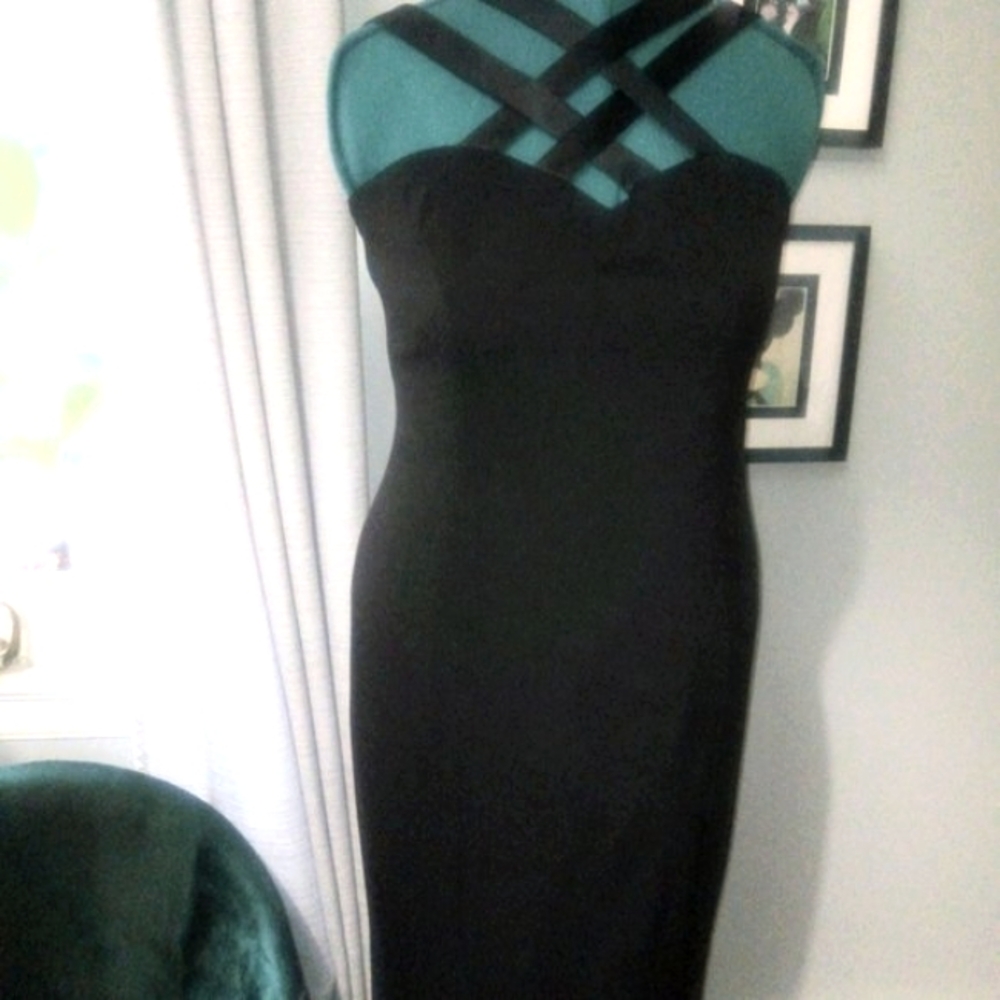Chetta B Strappy Sleeveless Sweetheart Dress Sz 10
